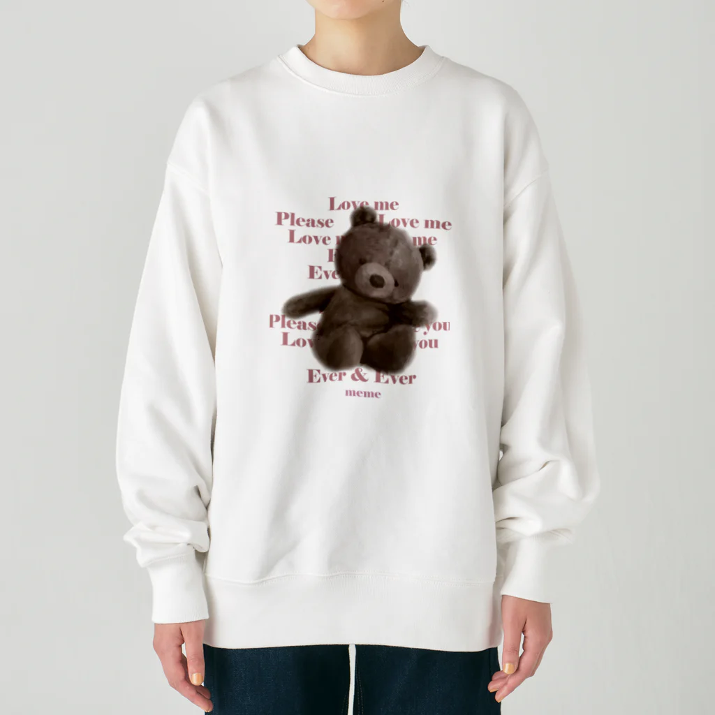 メメくんのグッズ♡のmemeくん♡ Heavyweight Crew Neck Sweatshirt