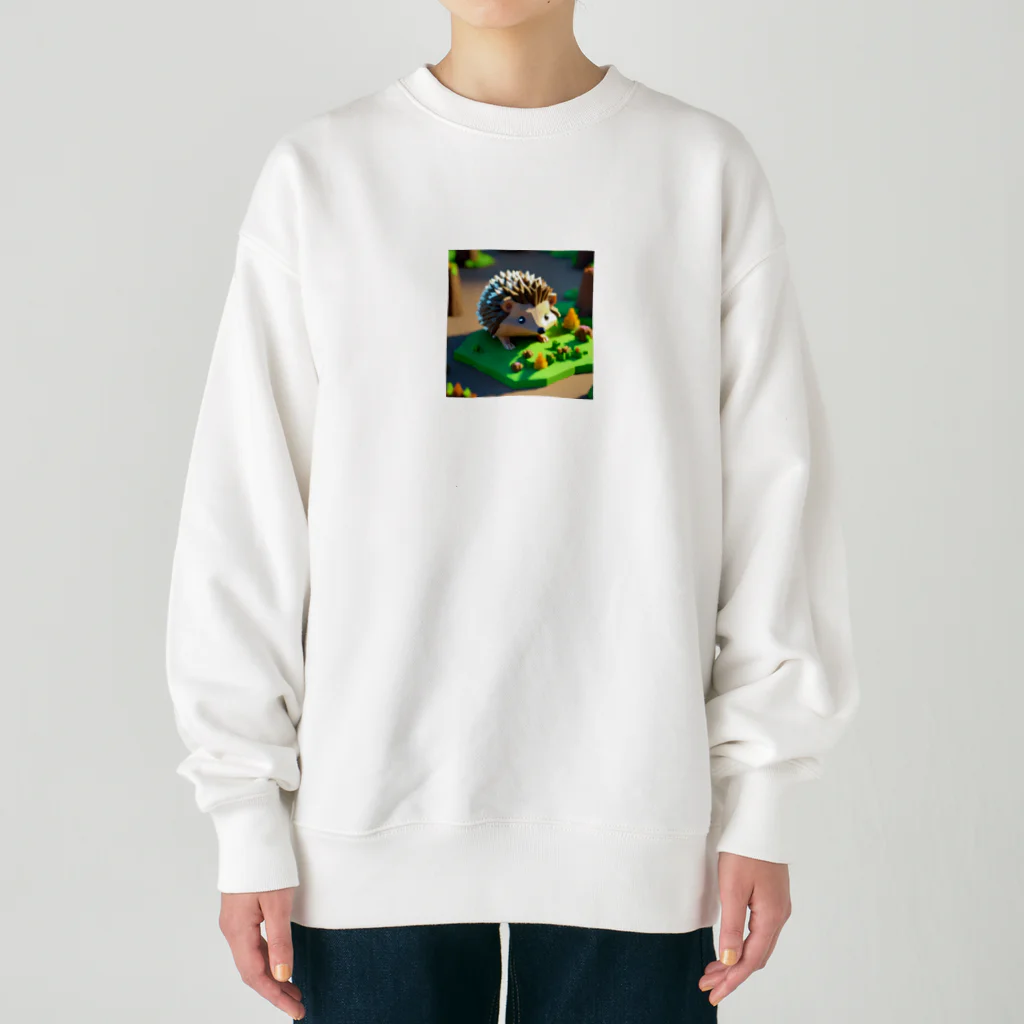 himatoroのマイクラ的なハリネズミ Heavyweight Crew Neck Sweatshirt