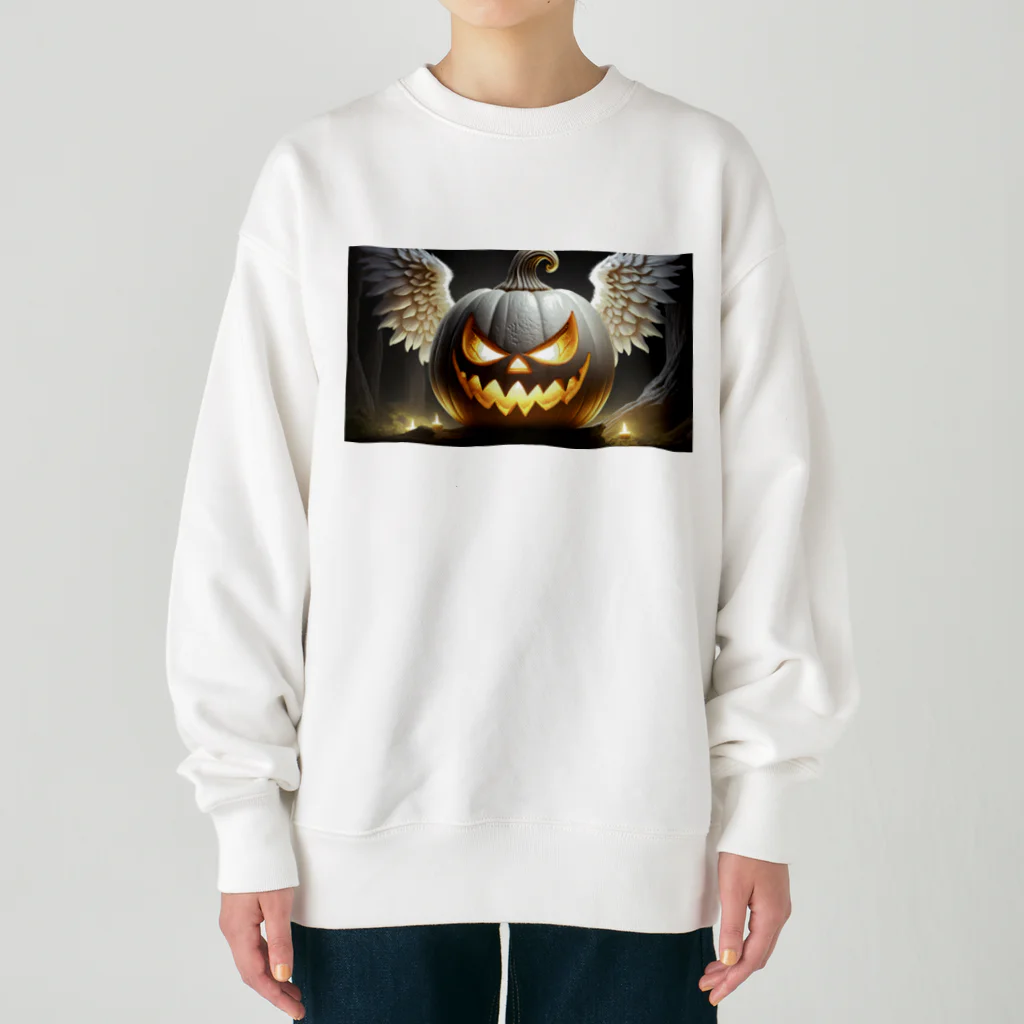 Shihiroの白いジャックオーランタン Heavyweight Crew Neck Sweatshirt