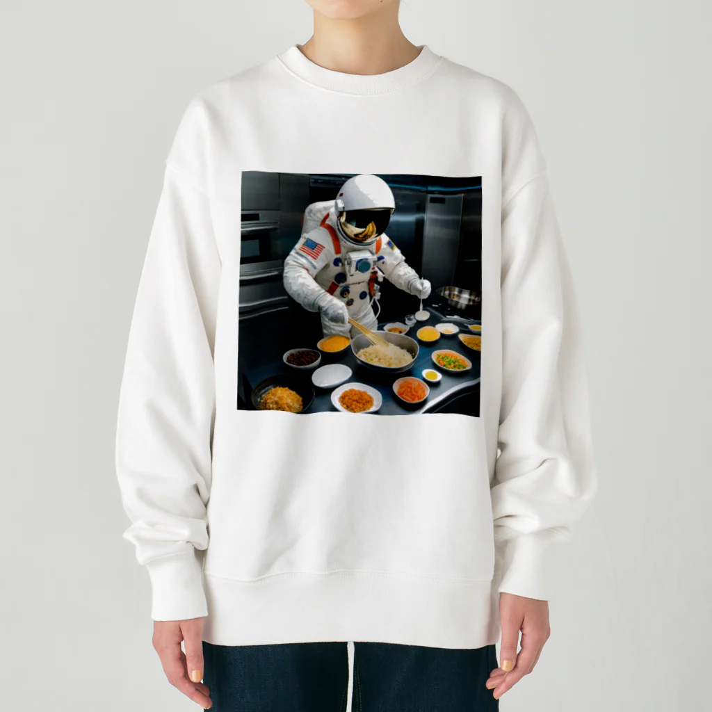 宇宙開発デザイン科のスペースクッキング炒飯編 Heavyweight Crew Neck Sweatshirt