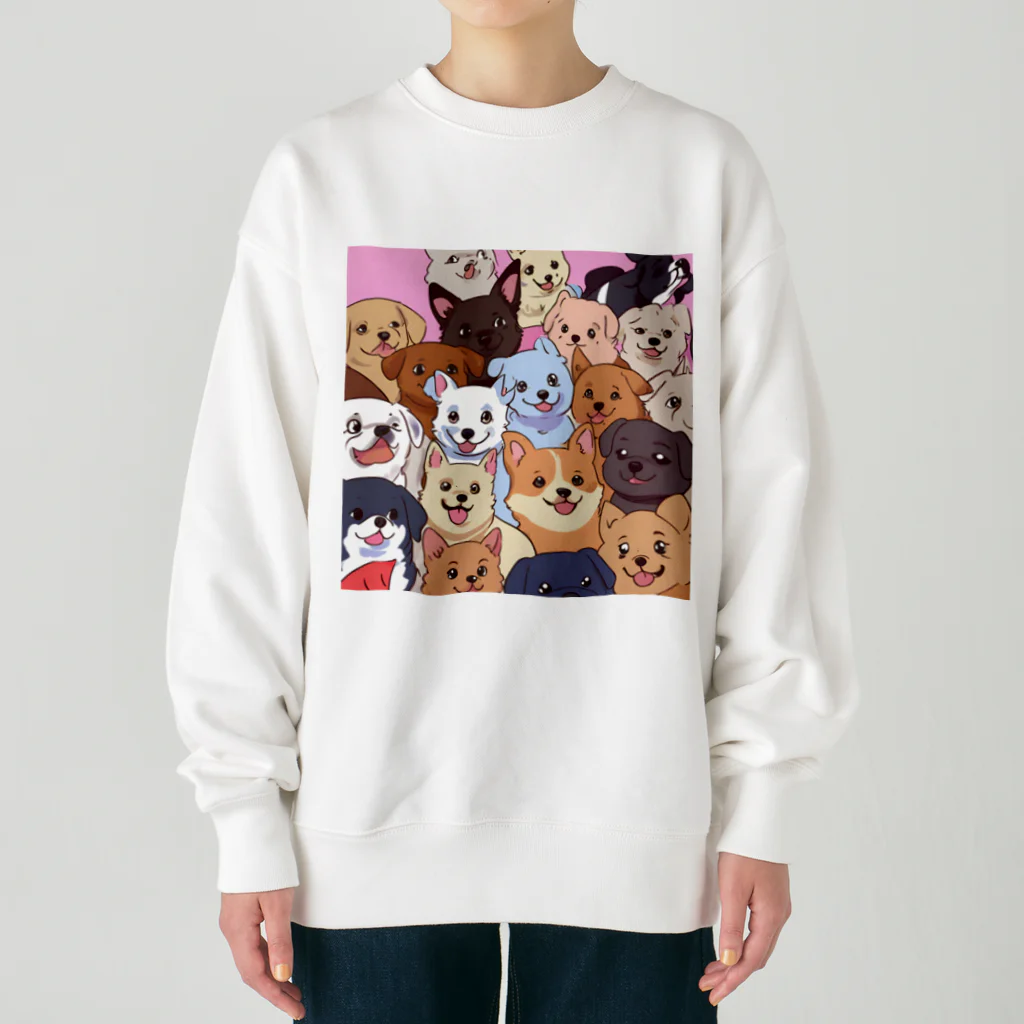 デイリーニューアイテムストアの癒しのわんちゃん Heavyweight Crew Neck Sweatshirt