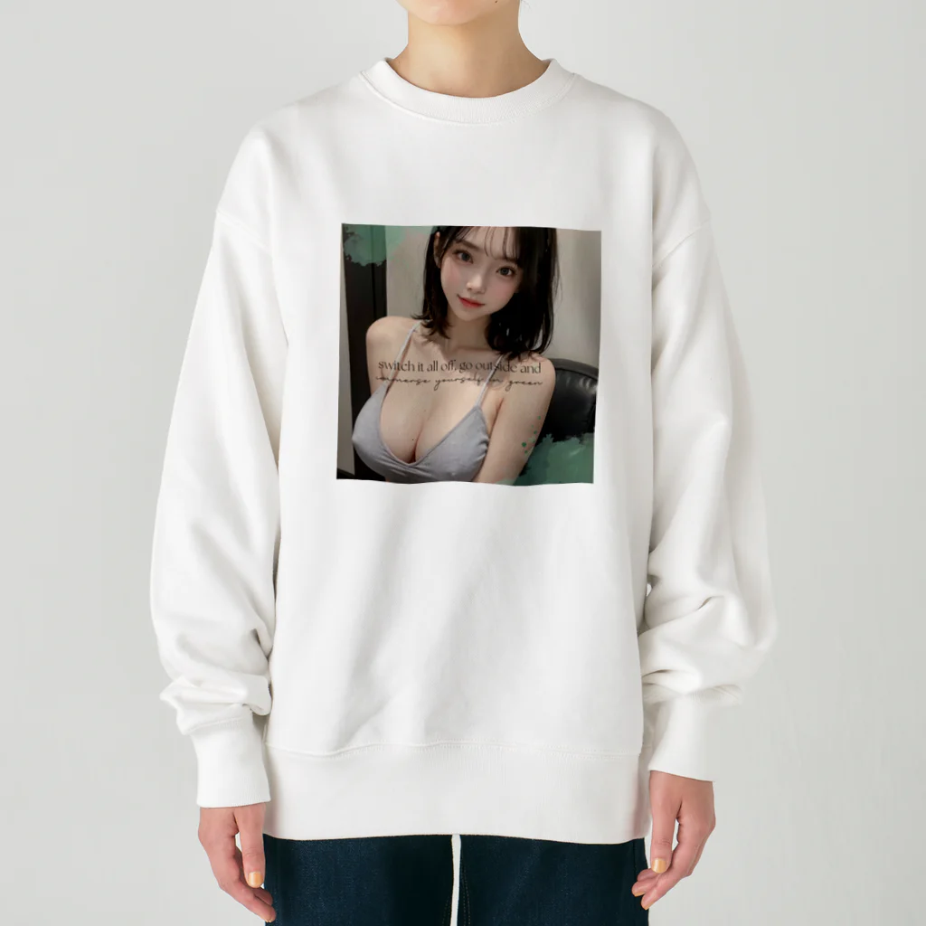 sounya sounyaの美女 図鑑（ニットブラ） Heavyweight Crew Neck Sweatshirt