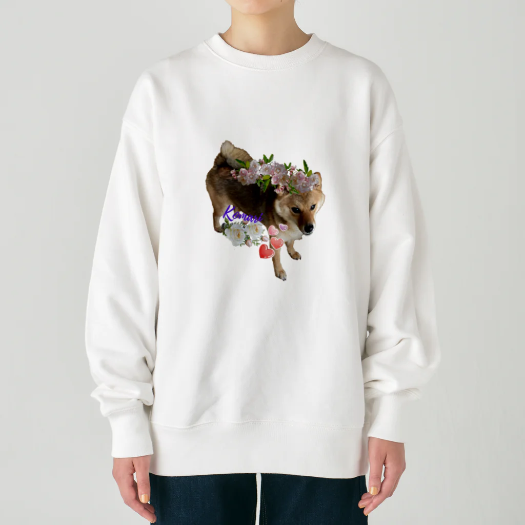 panchanphotoanimalsの豆柴こまりシリーズグッズ Heavyweight Crew Neck Sweatshirt