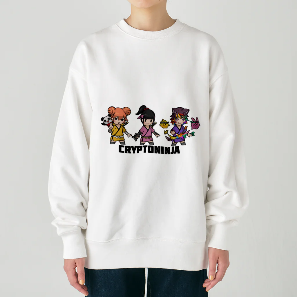 みたらし団子のふたたまちゃんのクリプトニンジャ Heavyweight Crew Neck Sweatshirt