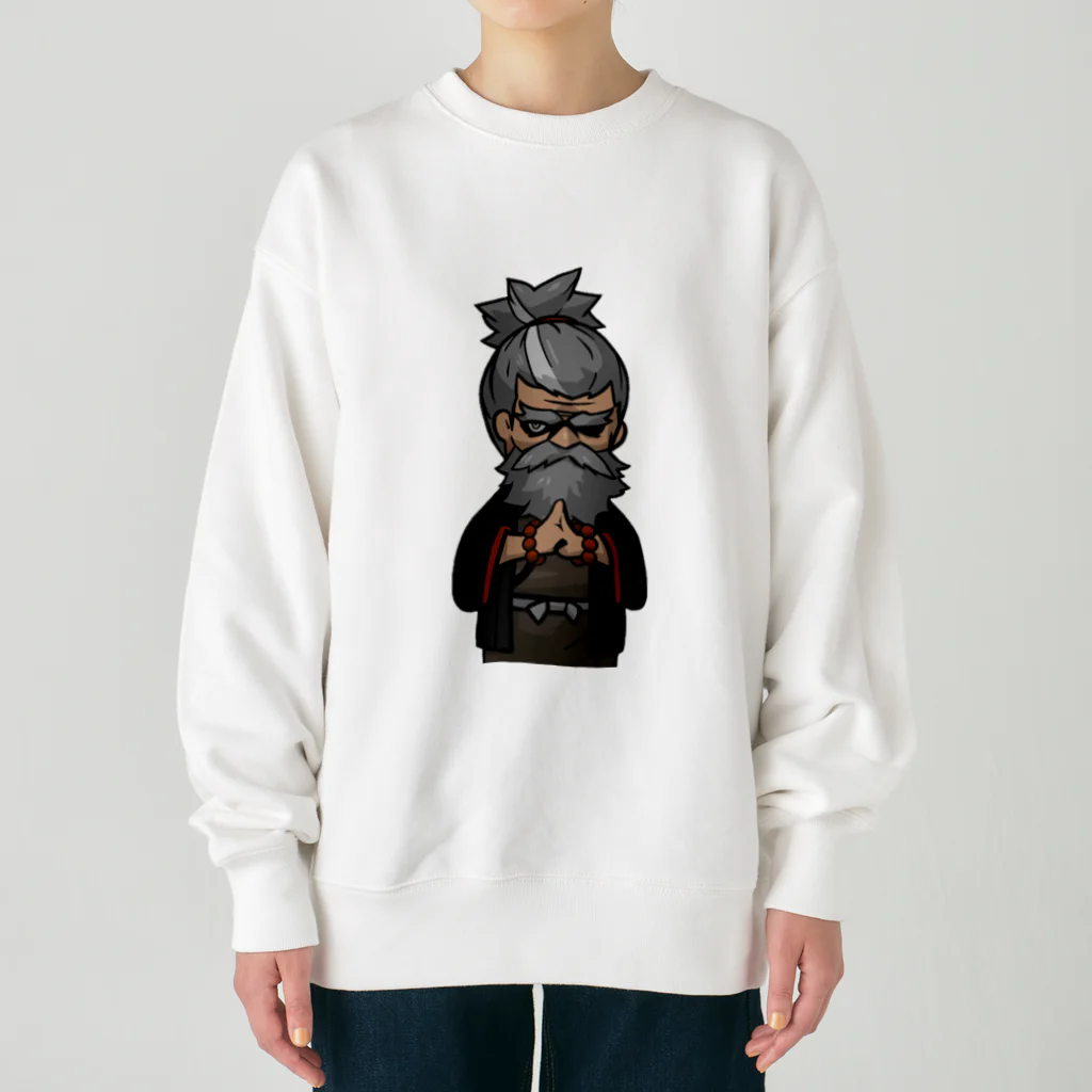 みたらし団子のふたたまちゃんの岩爺（がんじい） Heavyweight Crew Neck Sweatshirt