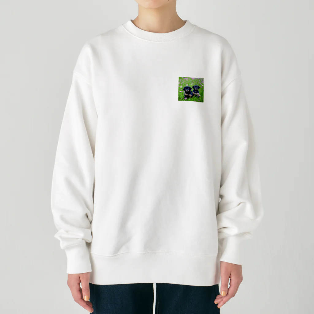 Mami HEXANFTのコスモス畑の癒し Heavyweight Crew Neck Sweatshirt