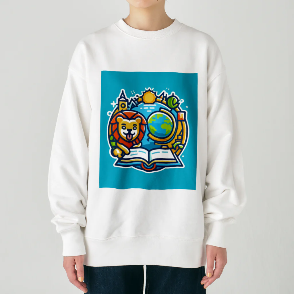 ワンダーワールド・ワンストップのライオンが楽しく学習 Heavyweight Crew Neck Sweatshirt