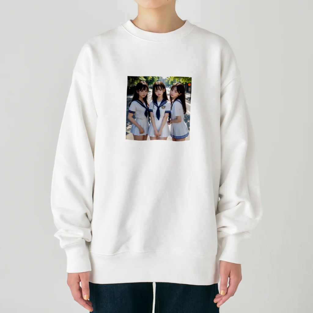 awunのAI美女　 Heavyweight Crew Neck Sweatshirt