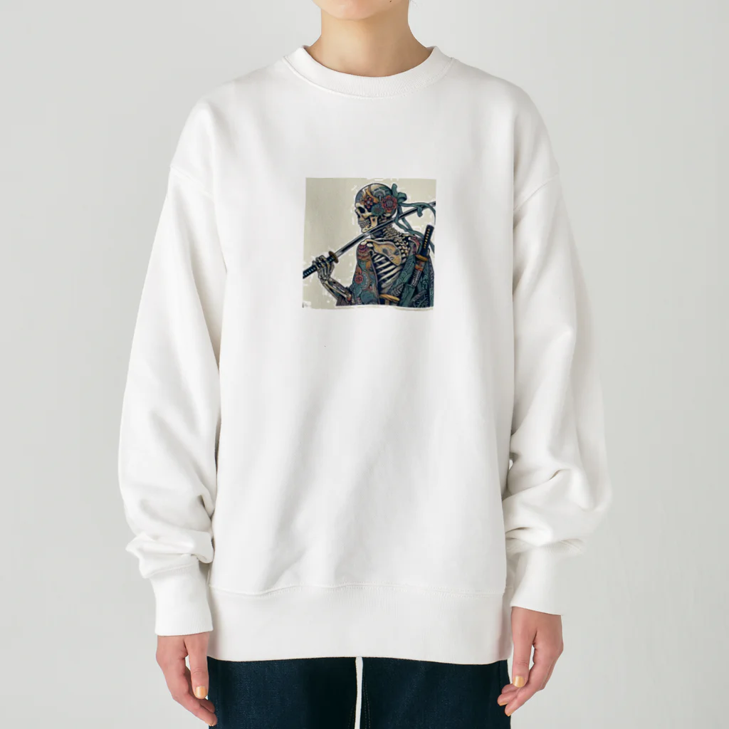 yukikinoの侍ドクロ Heavyweight Crew Neck Sweatshirt