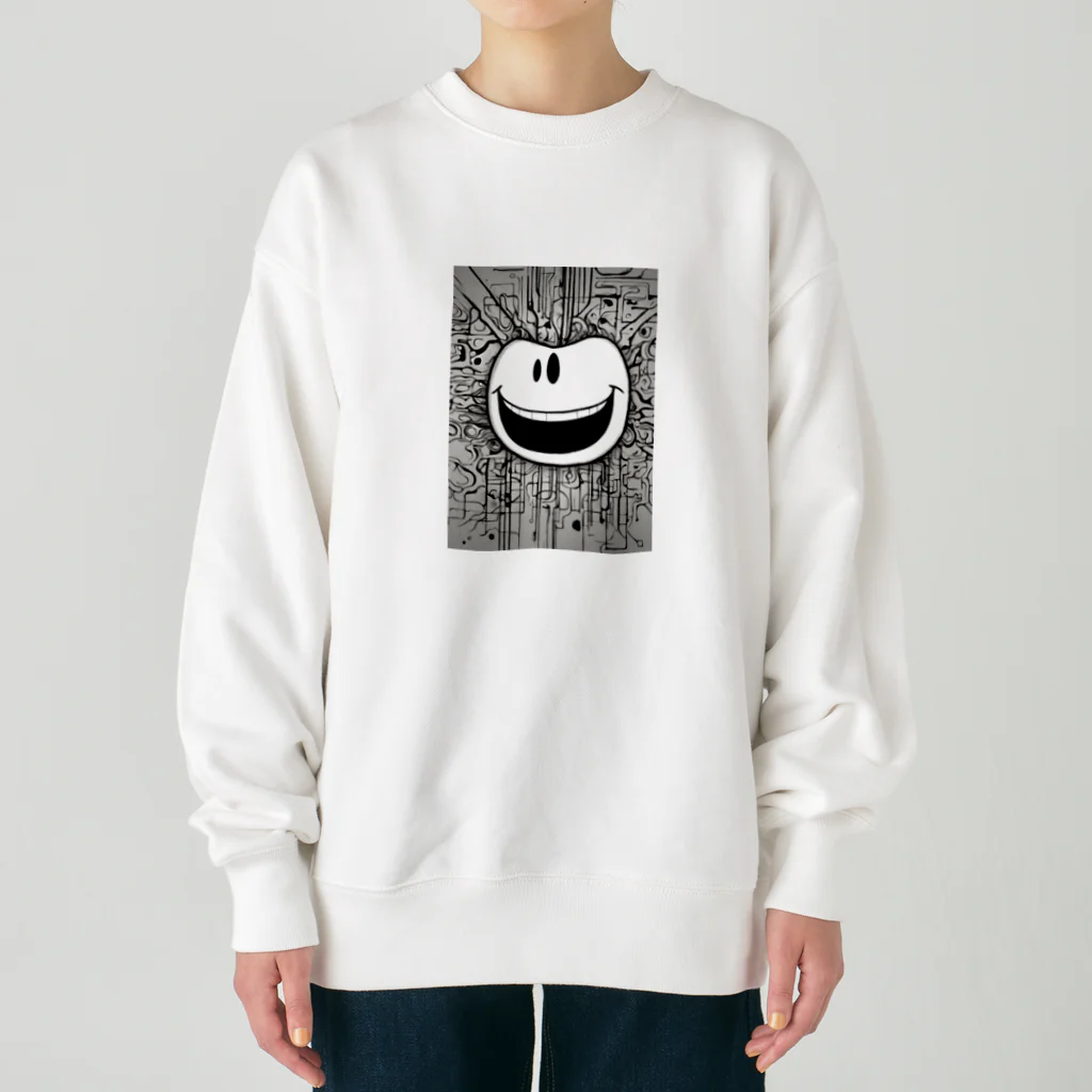 キャプテンの今日も元気にスマイルくん Heavyweight Crew Neck Sweatshirt