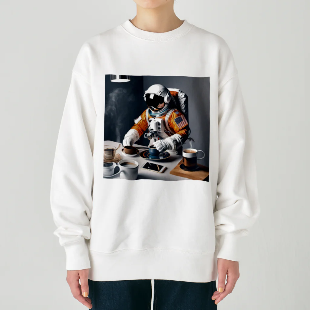 宇宙開発デザイン科のモーニングルーティン Heavyweight Crew Neck Sweatshirt