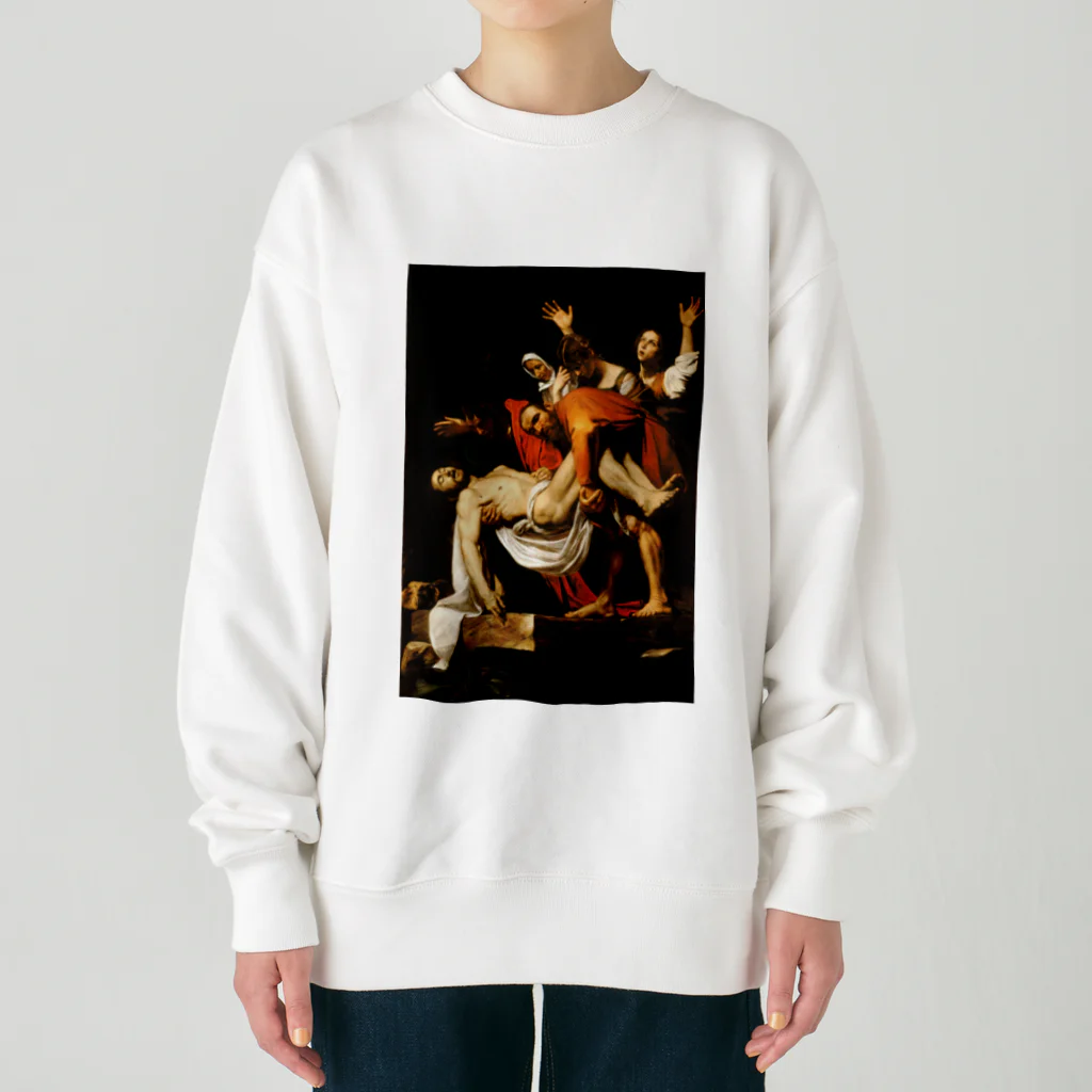 世界美術商店のキリストの埋葬 / The Entombment of Christ Heavyweight Crew Neck Sweatshirt