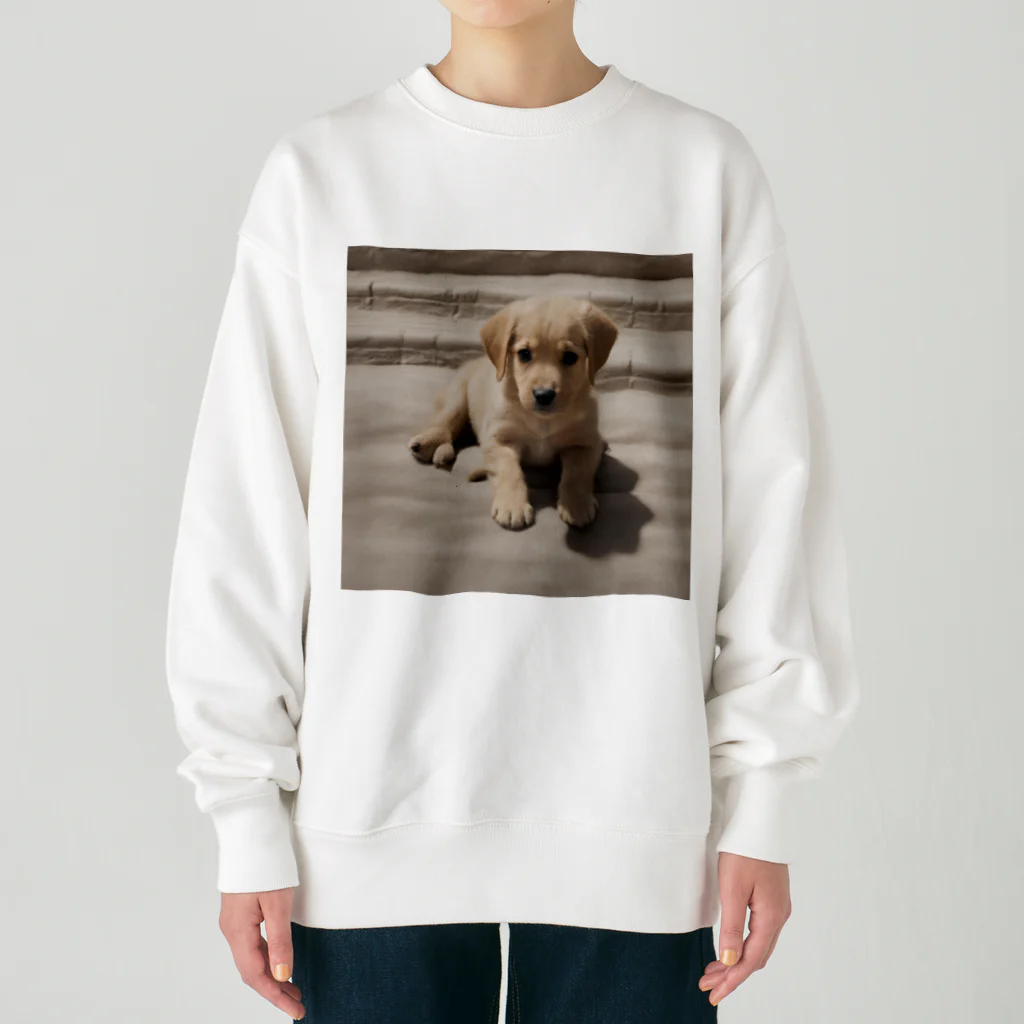 那須野グッズのかわいい仔犬のグッズ Heavyweight Crew Neck Sweatshirt