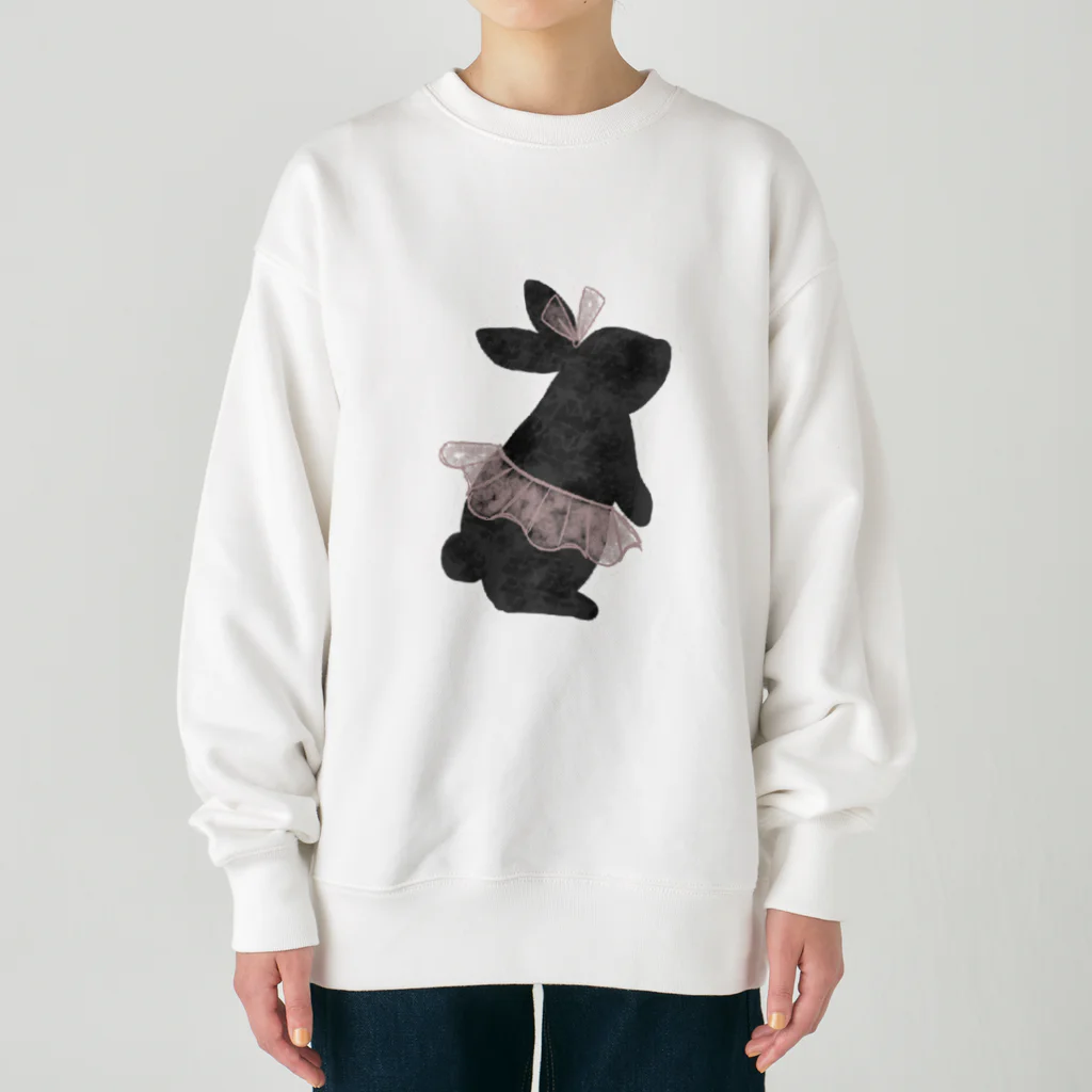 よちまる@イラスト愛好家のうささん Heavyweight Crew Neck Sweatshirt