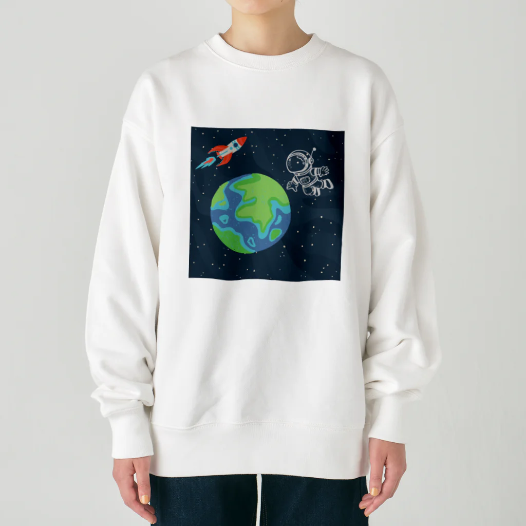 あいいろのキュートな宇宙飛行士 Heavyweight Crew Neck Sweatshirt