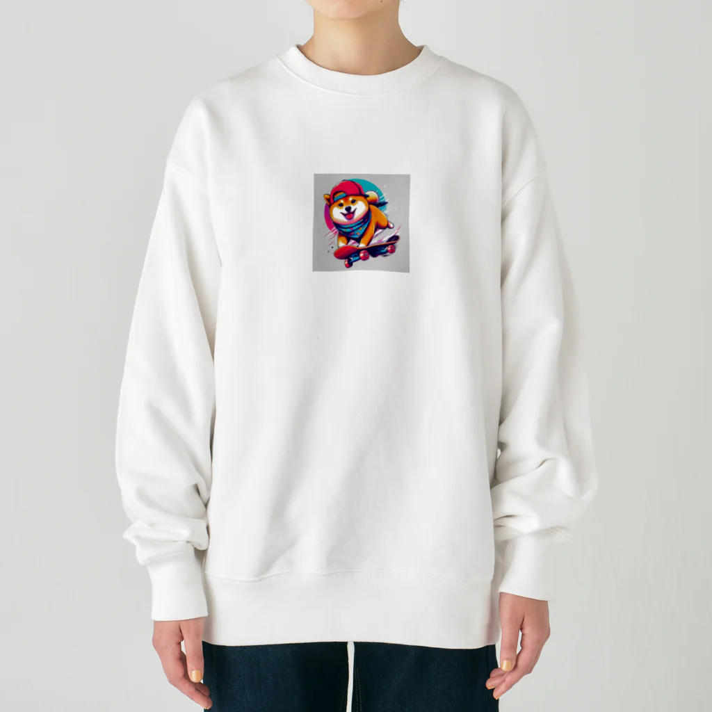 TokyoKimchiの柴犬ウニのスケボー Heavyweight Crew Neck Sweatshirt