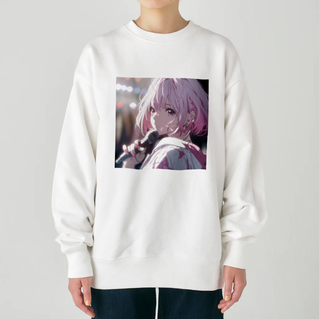 ぶーたんのステージ上の歌姫の輝き Heavyweight Crew Neck Sweatshirt