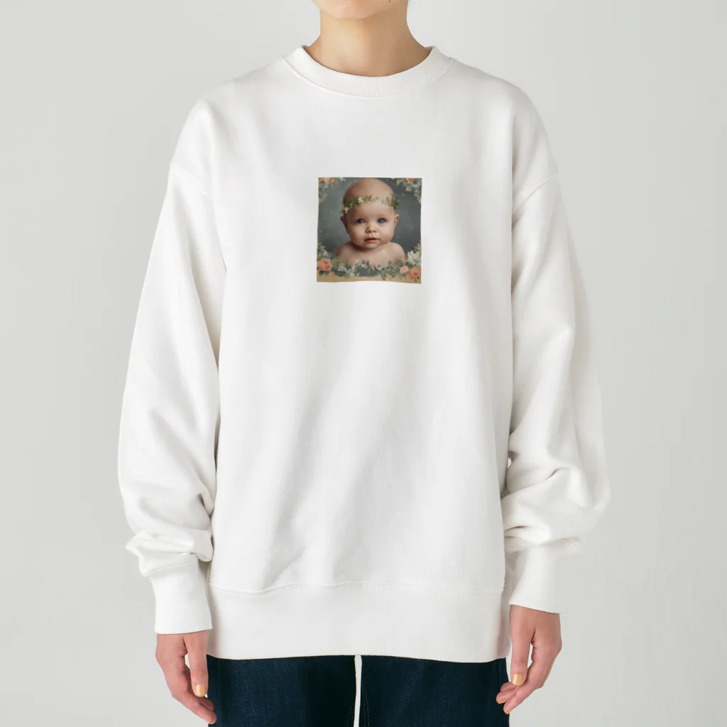 ikeikesawaの赤ちゃんのかわいいグッズ Heavyweight Crew Neck Sweatshirt