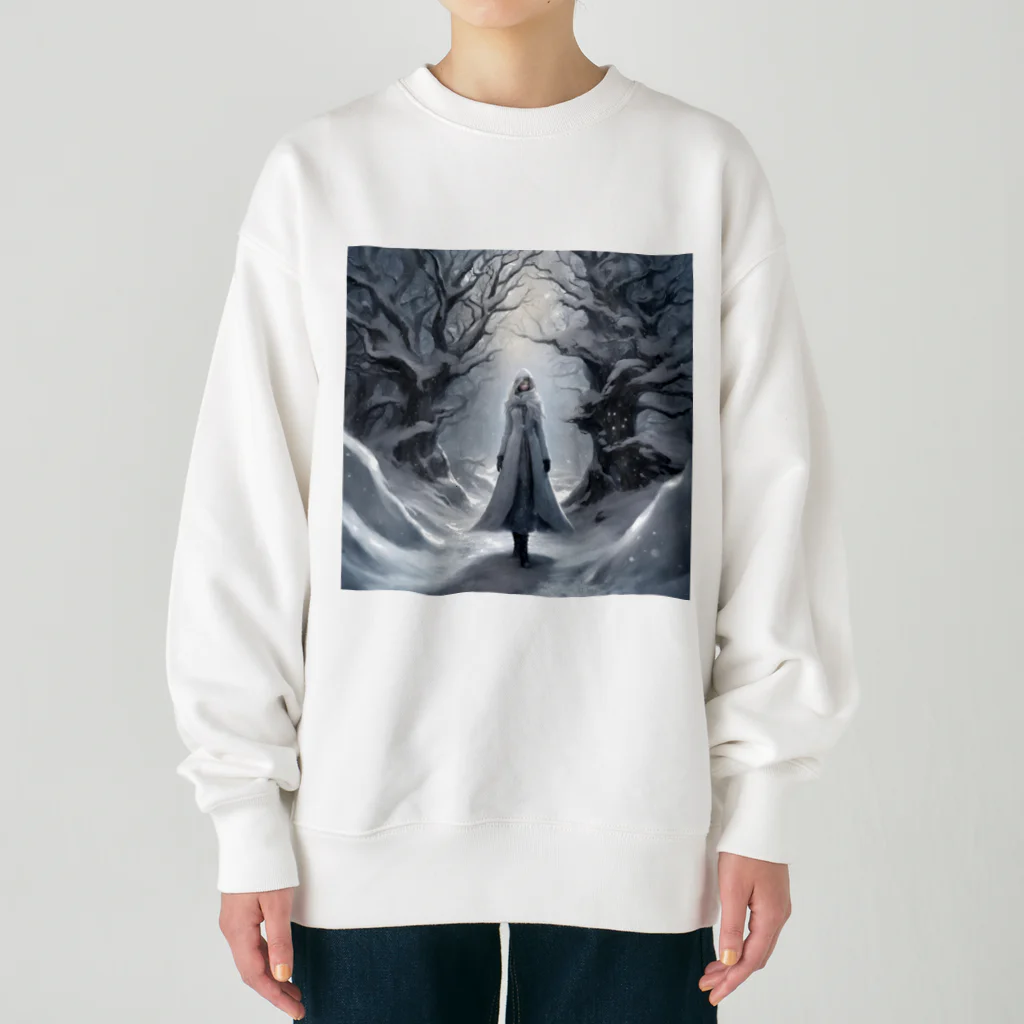 花和の雪の魔女 Heavyweight Crew Neck Sweatshirt