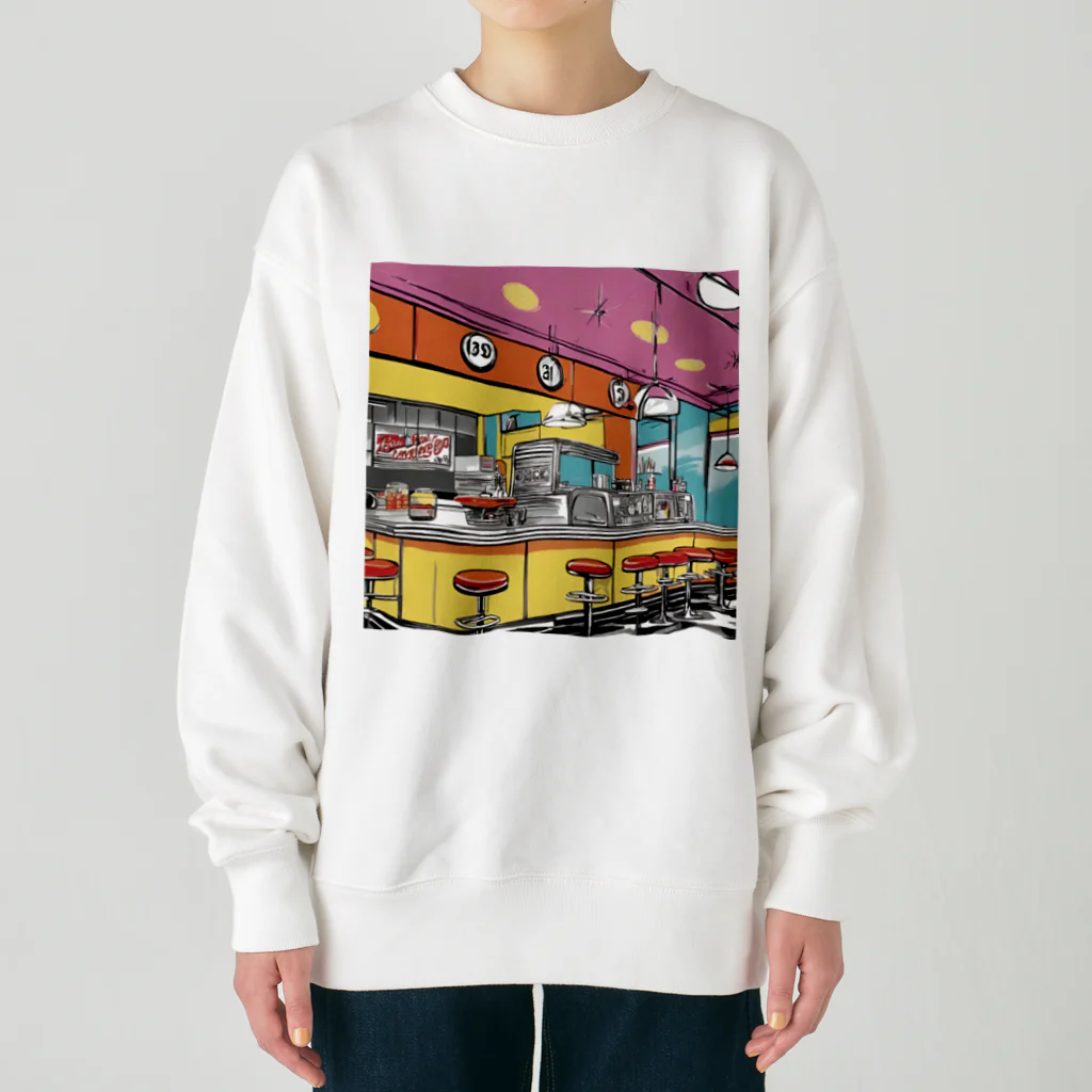 genzie0832の50'sのダイナー Heavyweight Crew Neck Sweatshirt