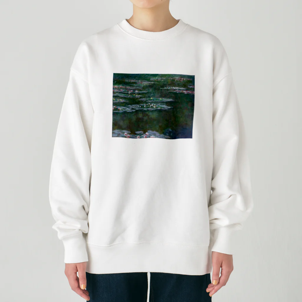 名画館のモネ「睡蓮②」　クロード・モネの絵画【名画】睡蓮シリーズ Heavyweight Crew Neck Sweatshirt