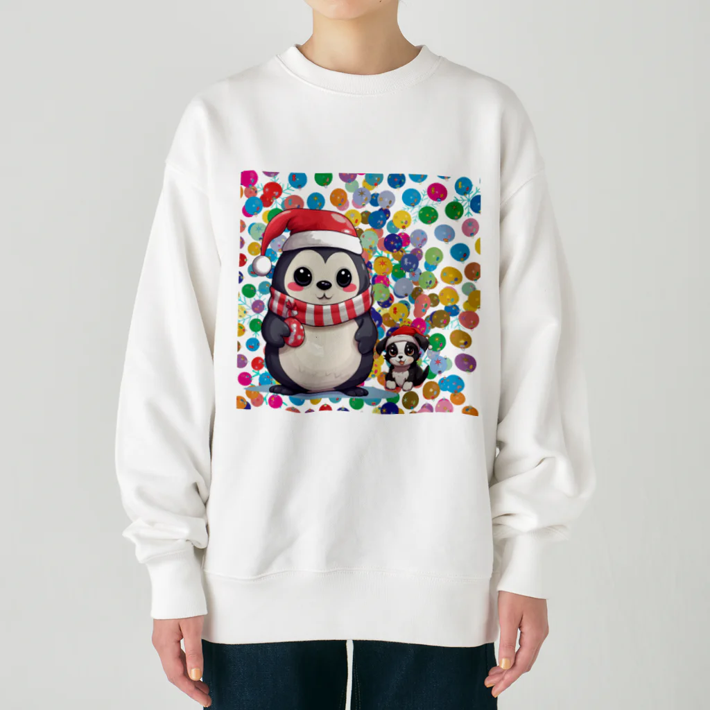 MistyStarkのペンギン犬 Heavyweight Crew Neck Sweatshirt