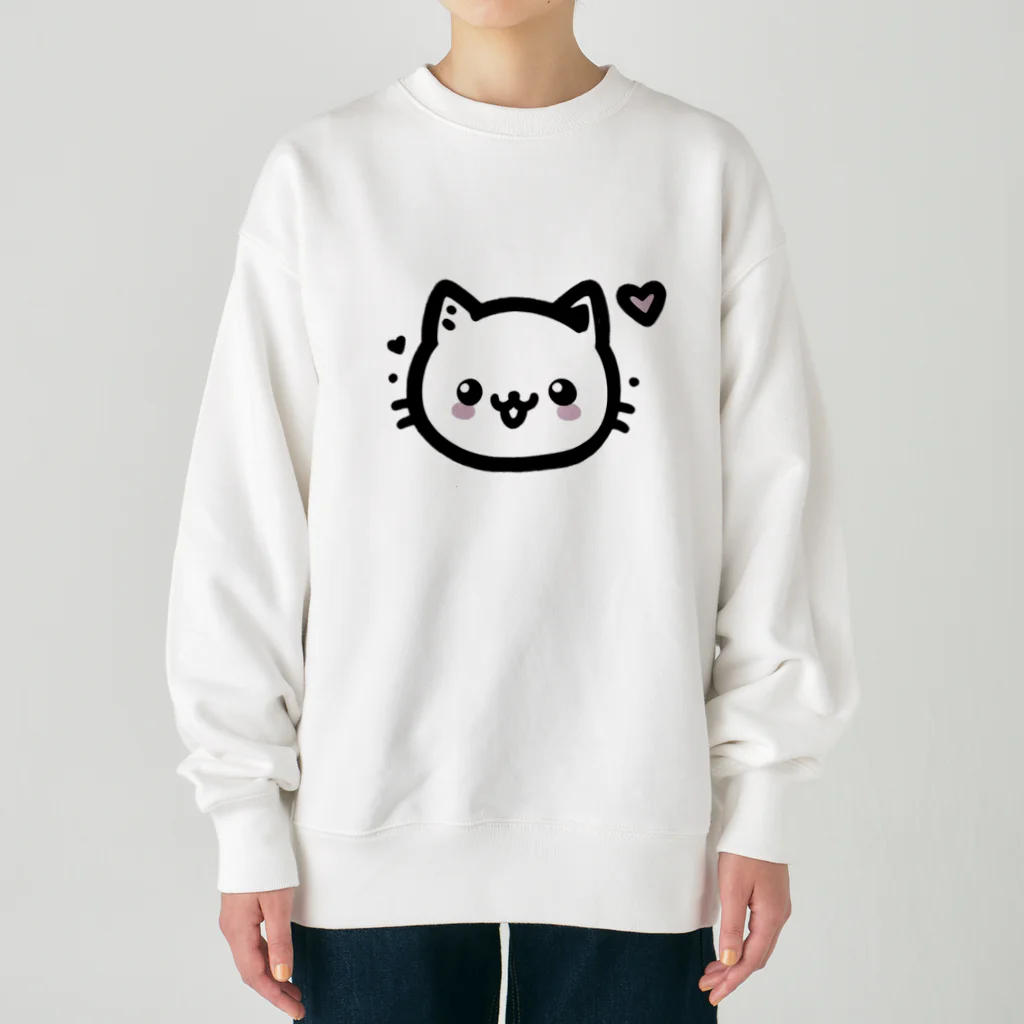 終わらない夢🌈の可愛いにゃんこ🐱💞 Heavyweight Crew Neck Sweatshirt