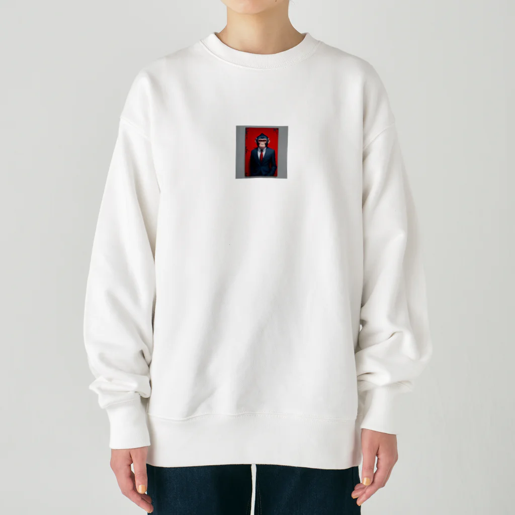 ZZRR12の上司のような猿 Heavyweight Crew Neck Sweatshirt