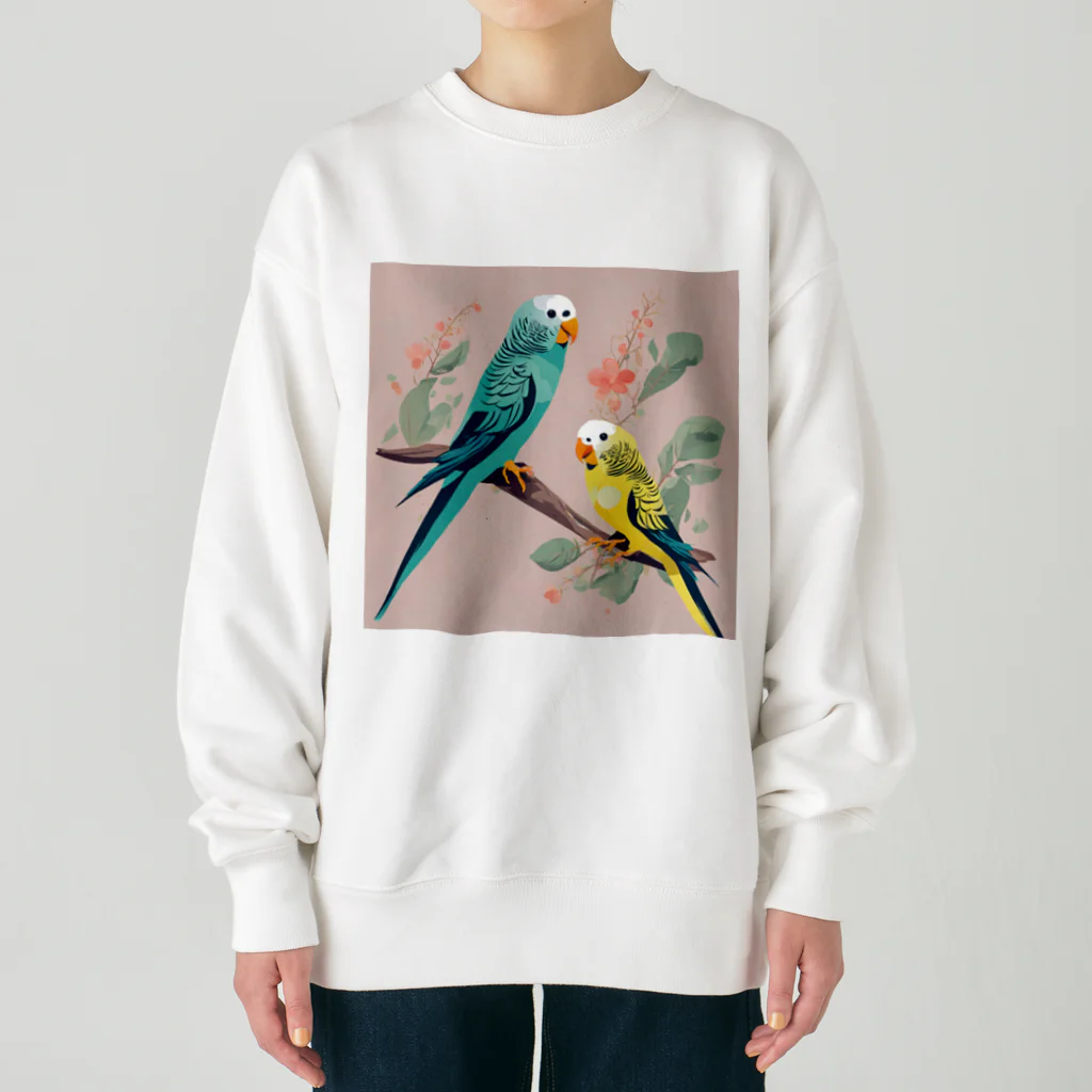 pinetreeのインコ１ Heavyweight Crew Neck Sweatshirt