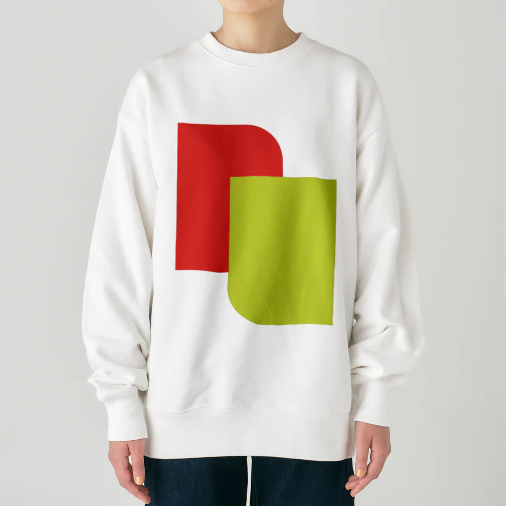 minimaltのミニマリズムデザインな気分　モダン赤と黄 Heavyweight Crew Neck Sweatshirt