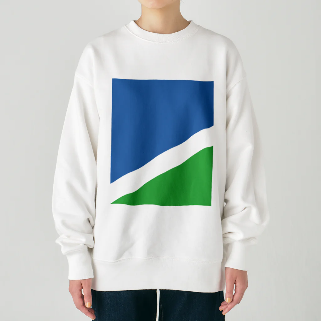 minimaltのミニマリズムデザインな気分　青と緑 Heavyweight Crew Neck Sweatshirt