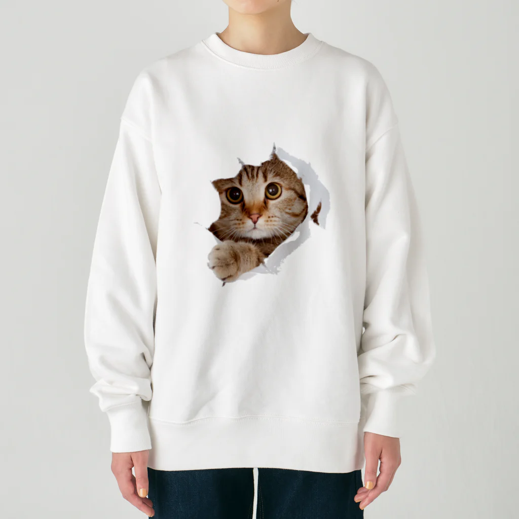 Ryo007の可愛い猫グッズ Heavyweight Crew Neck Sweatshirt