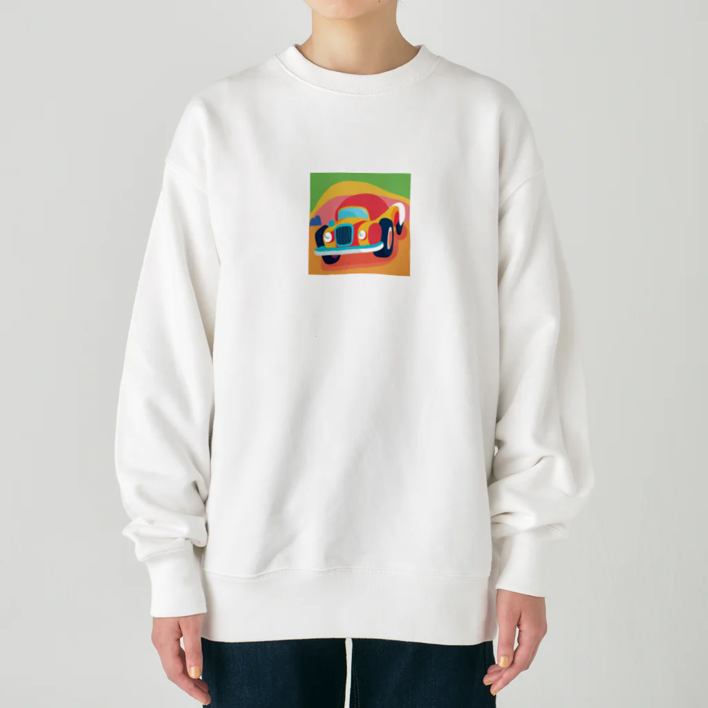 nekobu0323のポップな車 Heavyweight Crew Neck Sweatshirt