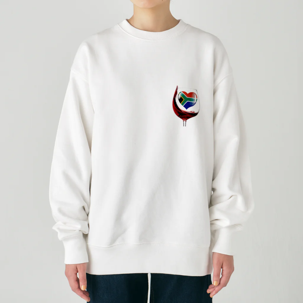 WINE 4 ALLの国旗とグラス：南アフリカ（衣類） Heavyweight Crew Neck Sweatshirt