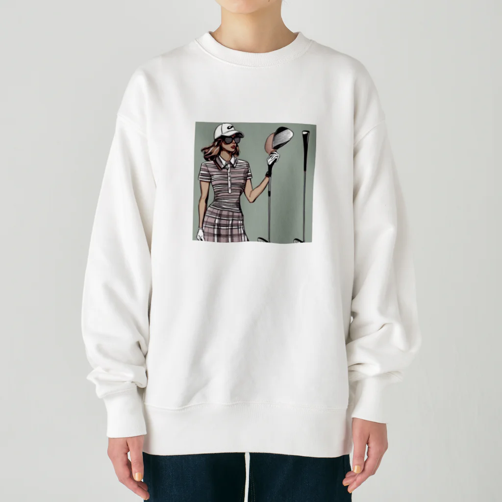 BIRDIE_GIRLのおしゃれゴルフ Heavyweight Crew Neck Sweatshirt