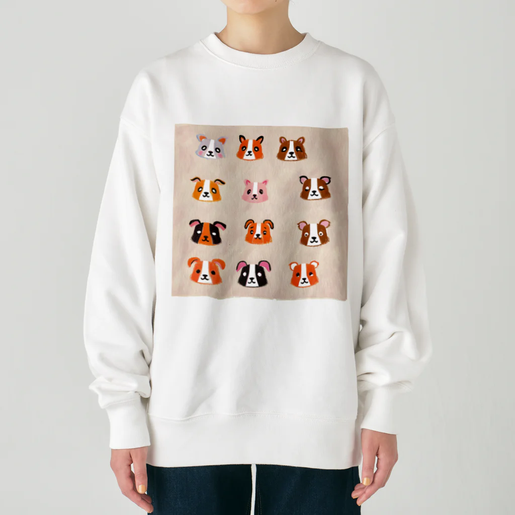 めんたいこのゆるいあにまるず Heavyweight Crew Neck Sweatshirt