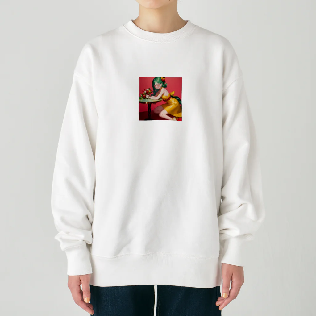 RS48のフルーツ美少女 Heavyweight Crew Neck Sweatshirt