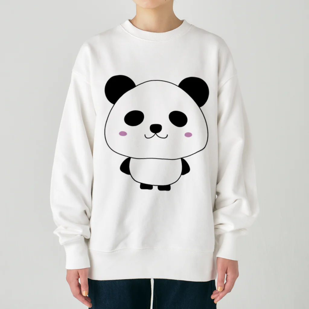 honobono-kongariのほのぼの動物シリーズ(パンダ) Heavyweight Crew Neck Sweatshirt