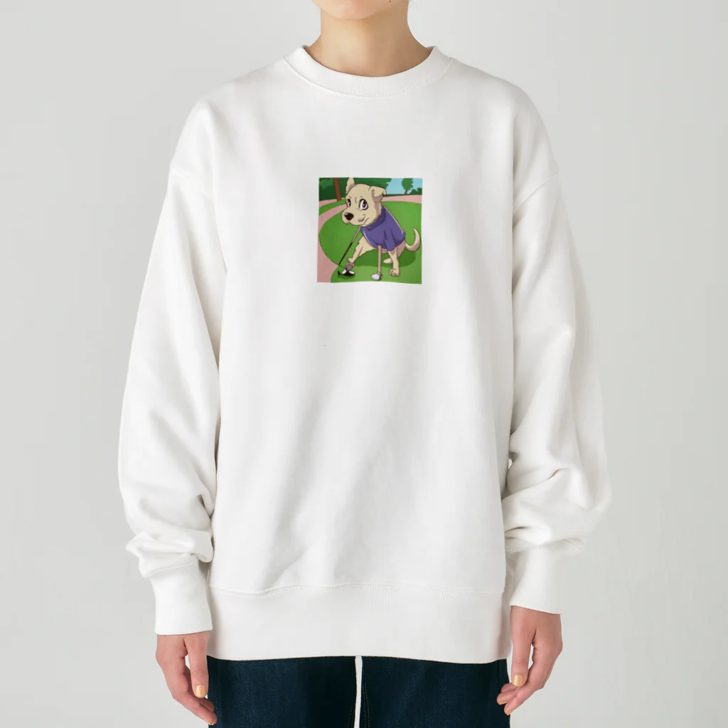 shibaショップのプロゴルファー犬 Heavyweight Crew Neck Sweatshirt