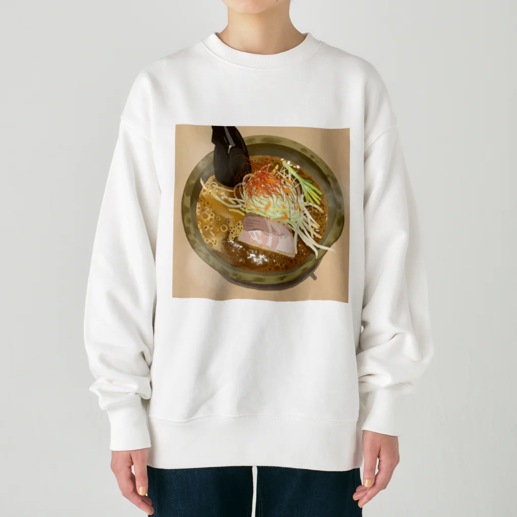 渡邊野乃香のお店のラーメン2 Heavyweight Crew Neck Sweatshirt