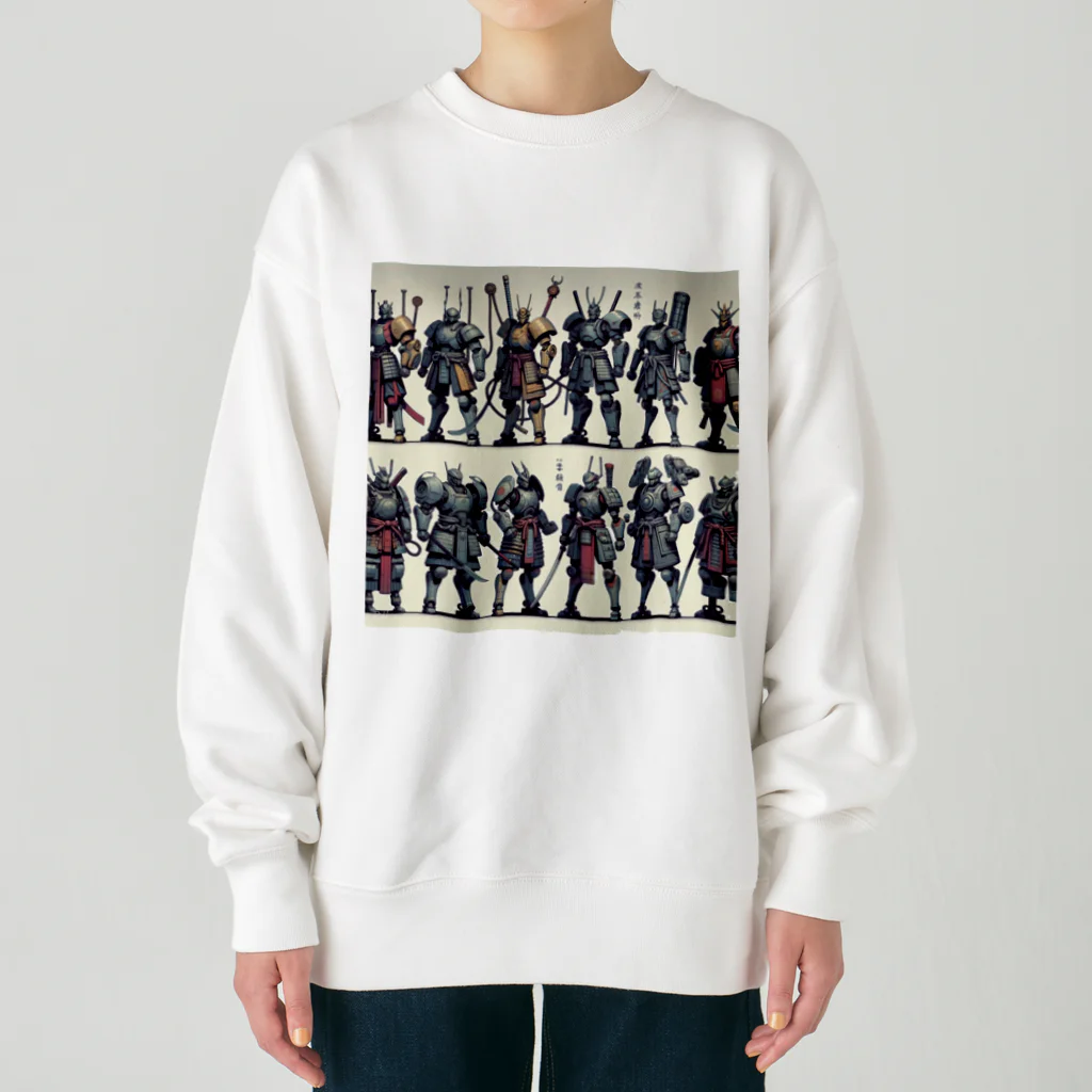 こまイヌ屋たちの十二神将ロボ２ Heavyweight Crew Neck Sweatshirt