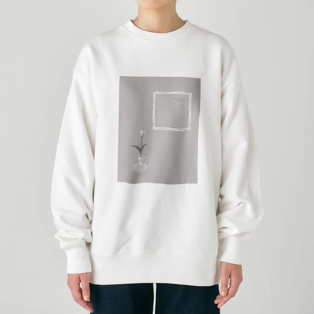 rilybiiのチューリップと花瓶とフレーム Heavyweight Crew Neck Sweatshirt