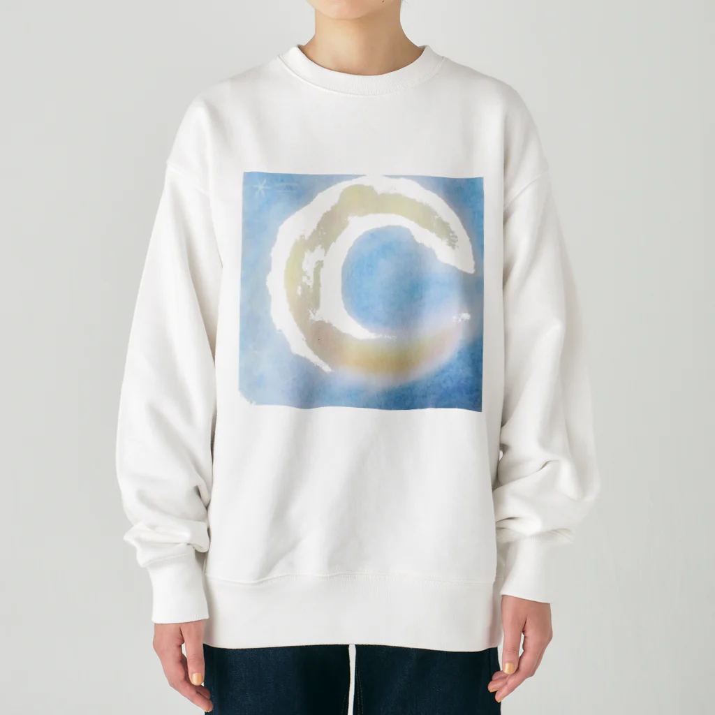 もなころショップの三日月　パステルアート Heavyweight Crew Neck Sweatshirt