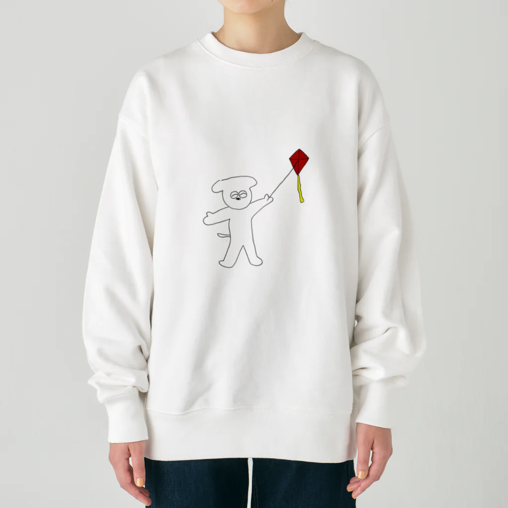 さときちの凧揚げスマイルドッグ Heavyweight Crew Neck Sweatshirt