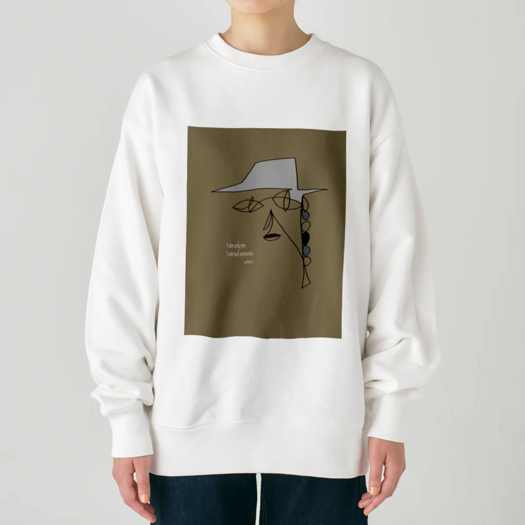 sorbericaの一筆書き三つ編みガール Heavyweight Crew Neck Sweatshirt