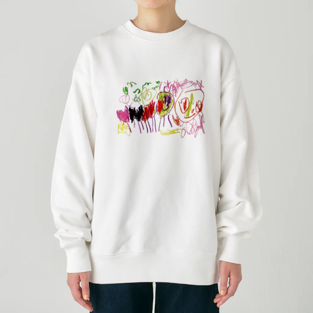 みーみちゃんのお店のみーみちゃんのあおむし Heavyweight Crew Neck Sweatshirt