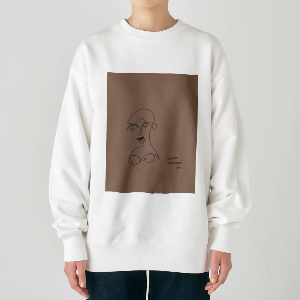 sorbericaの一筆書きビキニの女性 Heavyweight Crew Neck Sweatshirt