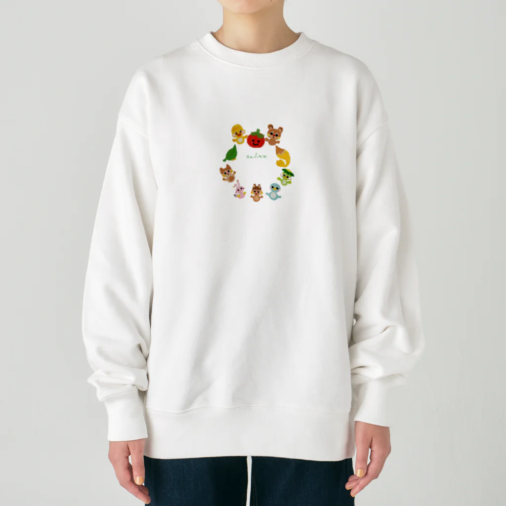 sailixxのcutefriends_仲間 Heavyweight Crew Neck Sweatshirt