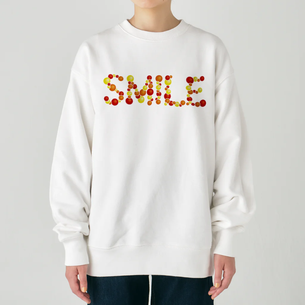 junichi-goodsのバルーン文字「SMILE」（赤色系） Heavyweight Crew Neck Sweatshirt