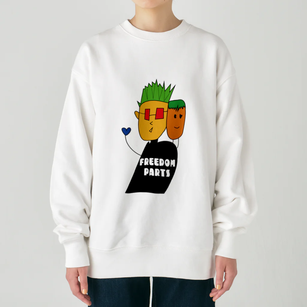 FREEDOM_PARTSのフリーダムくんとパーツくん Heavyweight Crew Neck Sweatshirt